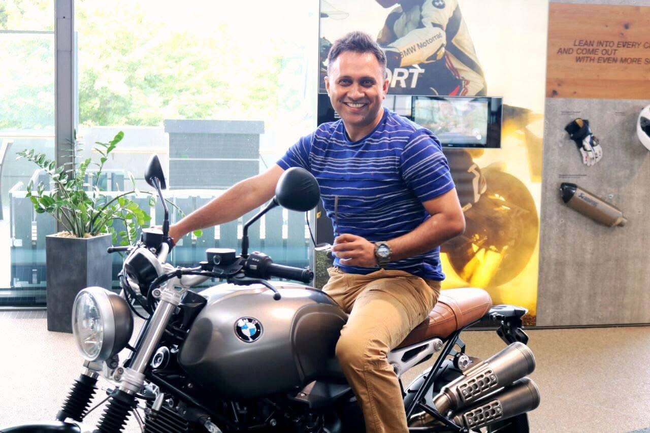 At BMW Motorrad Showroom — Personal