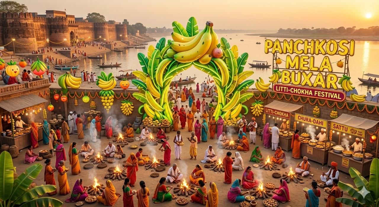 Panchkoshi Parikrama - Litti Chokha Mahabhoj at Buxar Ghat